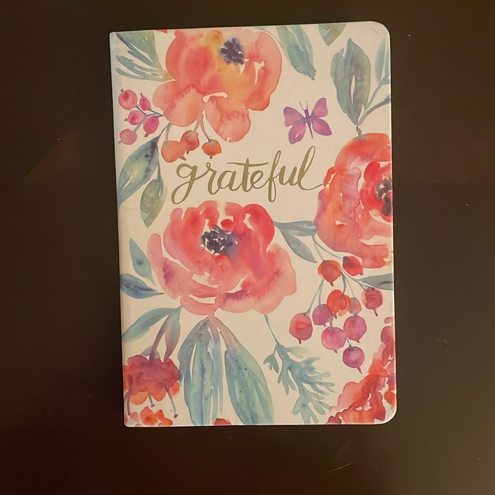 Floral “Grateful” journal